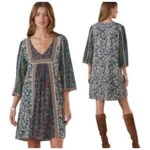 Sundance Dress Womens Small Multi Colored Floral Bohemian Cottagecore Boho Hippy